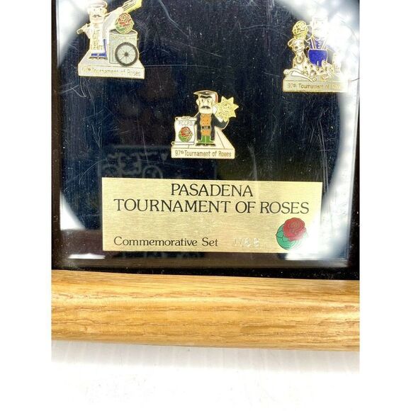 Pasadena Tournament Of Roses 97th Anniversary Commemorative Pin Set Framed Rare - Picture 5 of 12